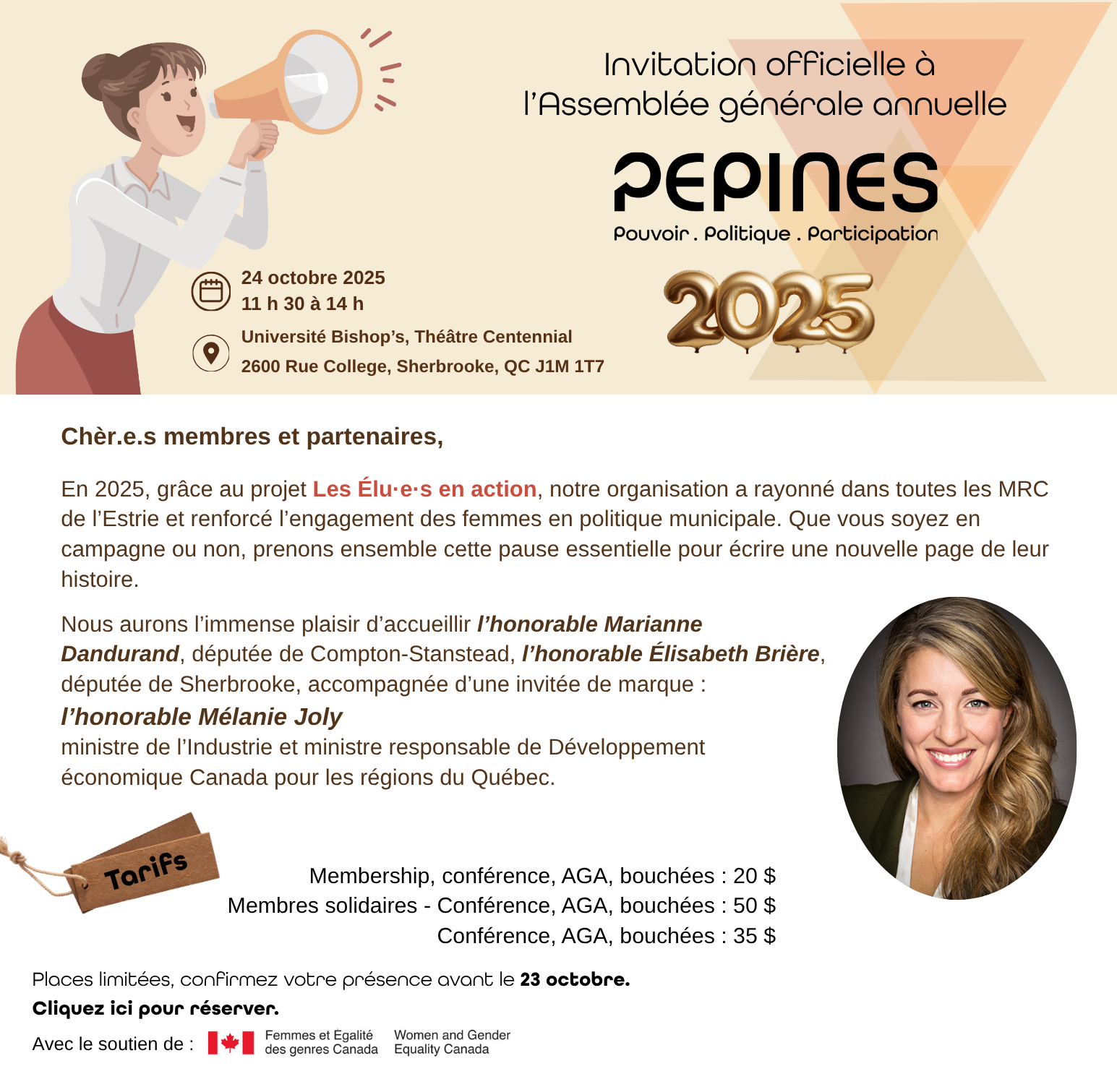 Invitation AGA Pepines 2025